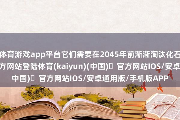 体育游戏app平台它们需要在2045年前渐渐淘汰化石燃料-开yun体育官方网站登陆体育(kaiyun)(中国)❥官方网站IOS/安卓通用版/手机版APP